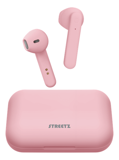 Täyslangattomat Nappikuulokkeet, Semi-in-ear, Latauskotelo, BT 5, Mattapinkki