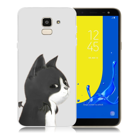 Samsung Galaxy J6 (2018) Kuviollinen Printattu Pehmeä Muovi Takasuoja Kuori - Arogantti Kissa