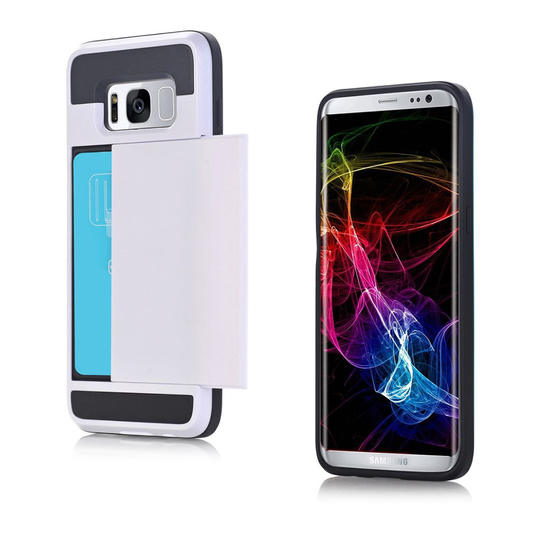 Samsung Galaxy S8+ Joustava Hybridi Muovikuori - Valkoinen