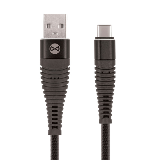 Forever Shark USB Type-C -kaapeli 1 m musta
