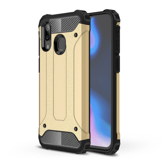 Samsung Galaxy A40 armor guard hybrid case - Gold