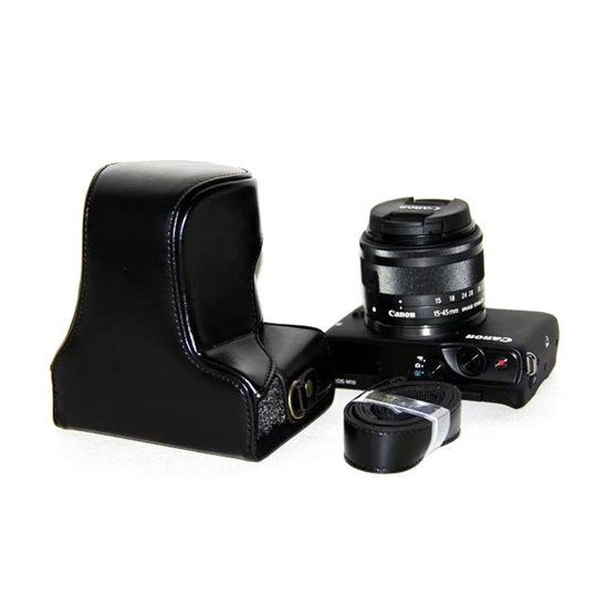 Canon EOSM, EOSM2 ja EOSM10 hihnallinen suojakotelo - Musta