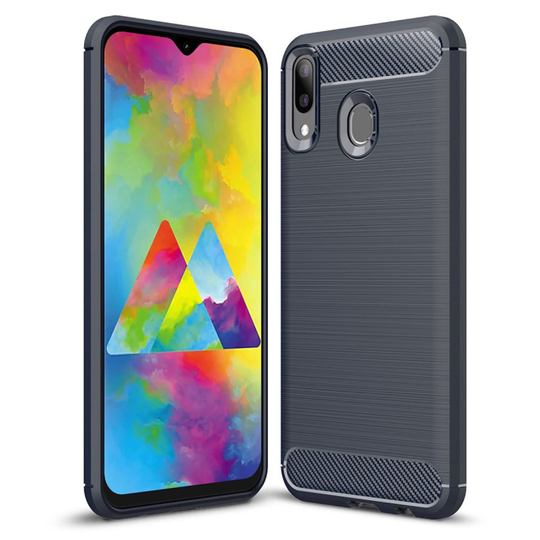 Carbon Flex Samsung Galaxy M20 kuoret - Tummansininen