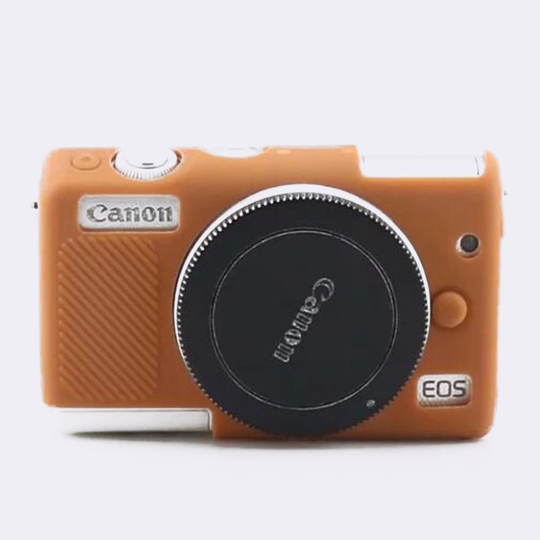 Canon EOS M100 Pehmeä Silikooni Suojaava Kuori Kameralle - Ruskea
