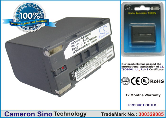 Samsung SB-L480 yhteensopiva akku 5500 mAh