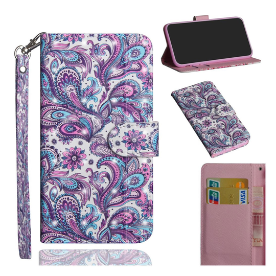 Sony Xperia 10 pattern leather case - Paisley Flower