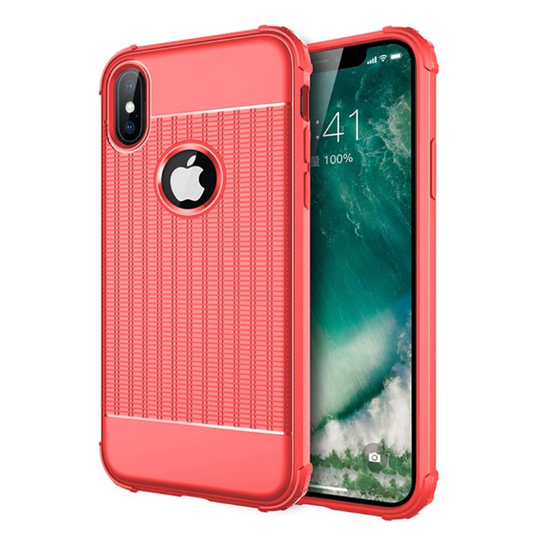 iPhone Xs Max pudotuksen kestävä suojakotelo - Punainen