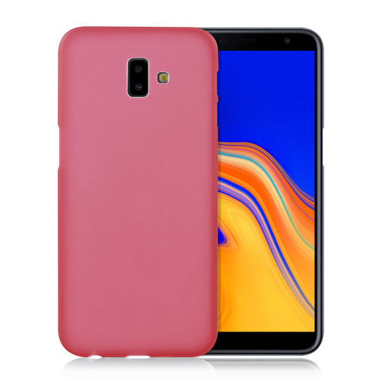 Samsung Galaxy J6 Plus (2018) matta pintainen silikooni takasuoja kuori - Punainen