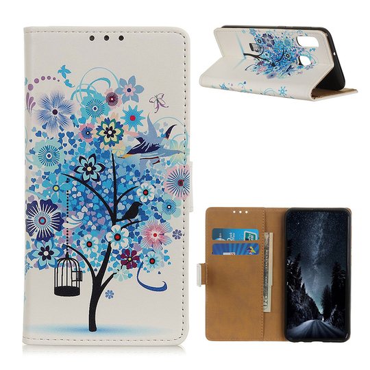 Samsung Galaxy A20e pattern leather case - Blue Tree