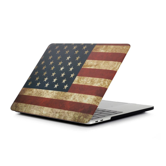 MacBook Pro 13 Touchbar Kuvallinen Kova Muovi Suoja Kuori - Amerikan Lippu