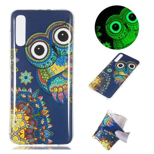 Samsung Galaxy A70 luminous pattern case - Colorized Owl