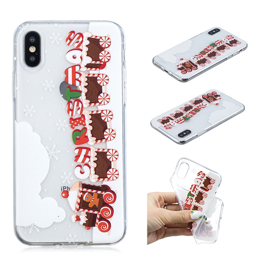 iPhone Xs Max joulu kuviollinen silikooni muovinen joustava takasuoja kuori - Joulujuna