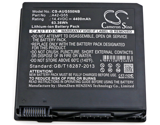 Asus A42-G55 G55 / G55V / G55VM yhteensopiva akku 4400mAh
