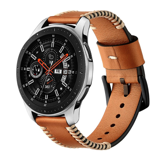 20mm Samsung Galaxy Watch Active genuine leather watch band - Brown