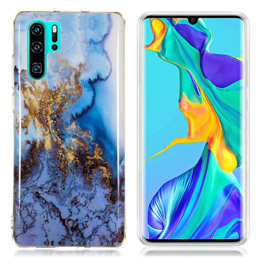 Huawei P30 Pro marmori kuosinen joustava suojakotelo - Malli I