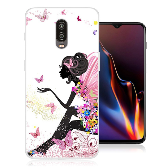 OnePlus 6T kuviollinen silikooni muovinen takasuoja kuori - Keijukainen