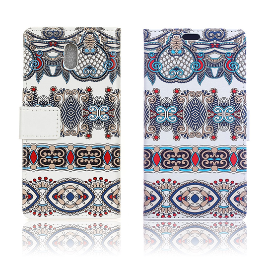 Samsung Galaxy J5 (2017) vintagetyylinen nahkakotelo - Arabia kuvio