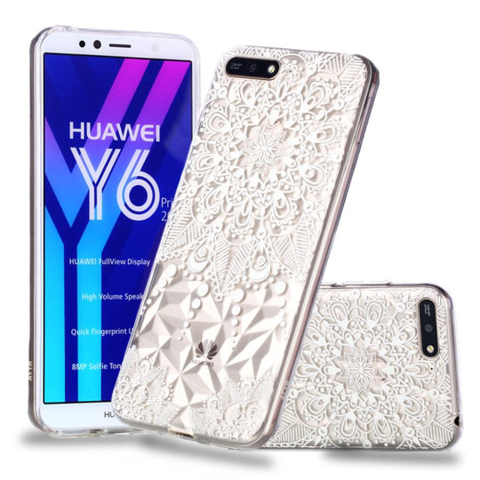 Huawei Honor 7A Kohokuvioitu 3D Timantti Rakenne Pinatinen Kova Muovinen Takasuoja Kuori - Mandala