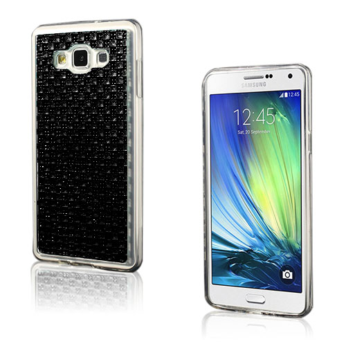 Samsung Galaxy A7 Sm-A700f Aprikoosi Kuvioinen Geeli Kristalli Tpu Kuori - Musta