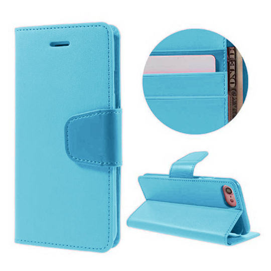 Samsung Galaxy On7 Case with Card Holder (Blue)