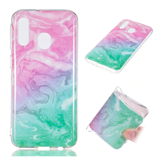 Samsung Galaxy A40 simple marble pattern case - Style H