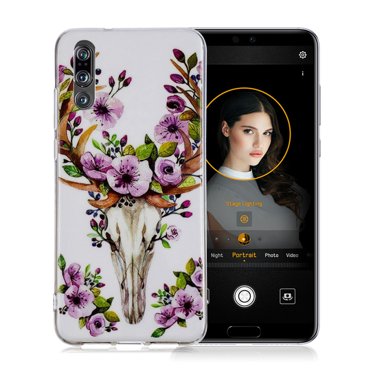 Huawei P20 Pro IMD Kuviollinen Pehmeä TPU Takasuoja Kuori - Kukallinen Hirvi