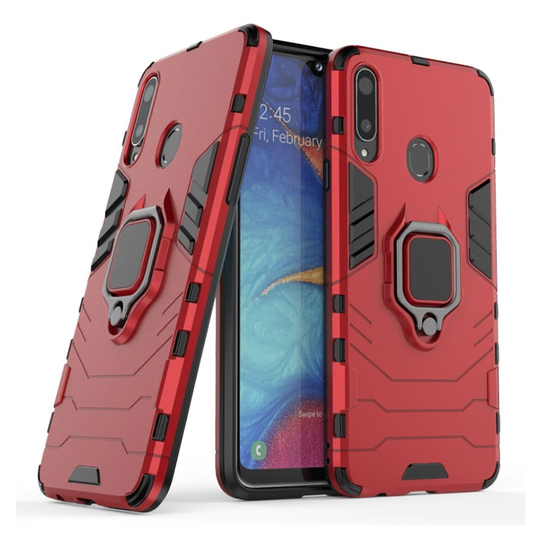 Ring Guard Samsung Galaxy A20s kuoret - Punainen