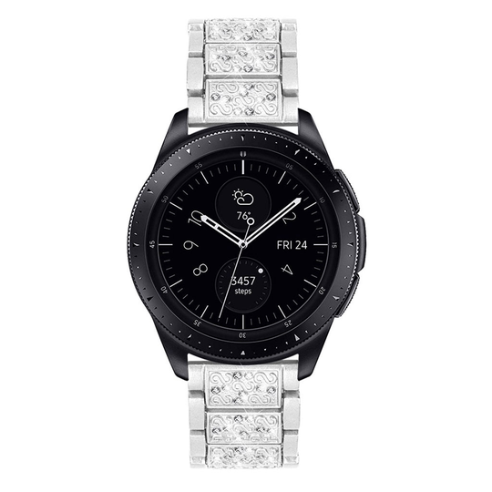 Samsung Galaxy Watch (46mm) rhinestone décor watch band - Silver