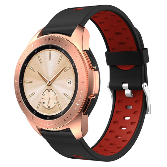 Samsung Galaxy Watch Active dual-color silicone watch band - Black / Red