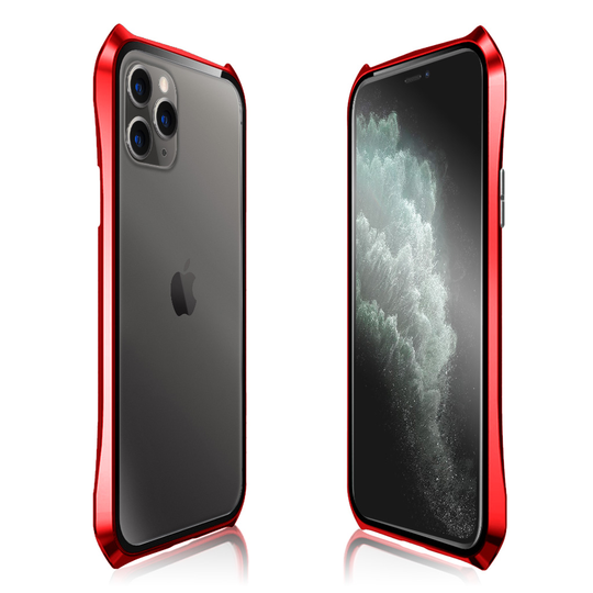 Luphie Bat iPhone 11 Pro Max Alu-Bumper + Glass - Red