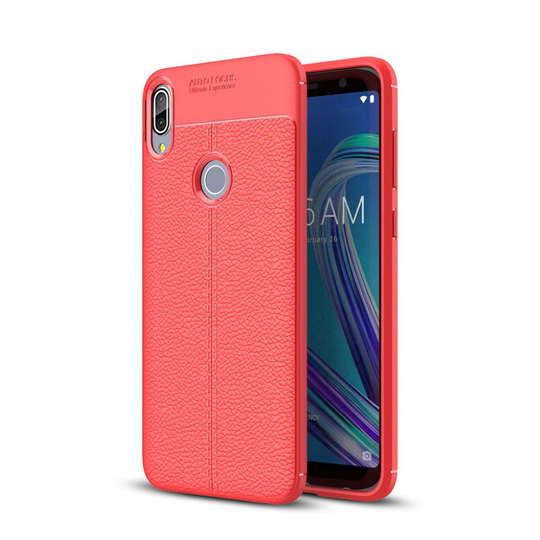 Asus ZenFone Max Pro (ZB602KL) liitsihedelmä pintainen pehmeä muovinen takasuoja kuori - Punainen