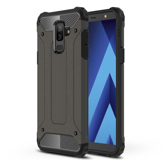 Samsung Galaxy J8 (2018) Armor Guard TPU ja PC Hybriidi Takasuoja Kuori - Pronssi