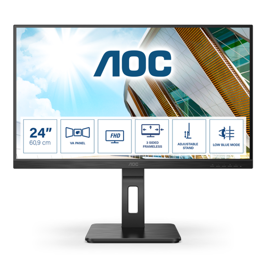 AOC 24P2QM 24" FHD VA HAS DP/HDMI/DVI/VGA