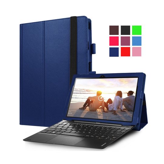 Amdrup Lenovo Miix 310 Litsi Nahkakotelo - Tummansininen