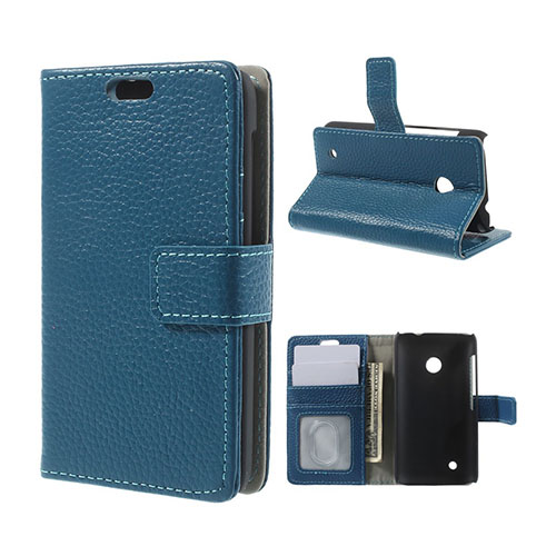 Cowhide (Sininen) Nokia Lumia 530 Aito Nahkakotelo