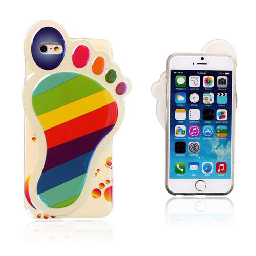 3D Foot (Värikkäät Raidat) iPhone 6 Suojakuori