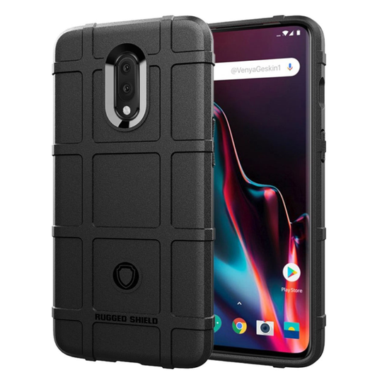 Rugged Shield OnePlus 7 kuoret - Musta