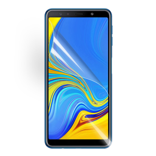 Samsung Galaxy A7 (2018) LCD ultra kirkas HD pehmeä silikooni suojaava näyttö kalvo - Transparentti 3kpl/ setti