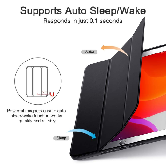 ESR Rebound Pencil Series iPad 10.2 2019 / 2020 / 2021 Suojakotelo musta"