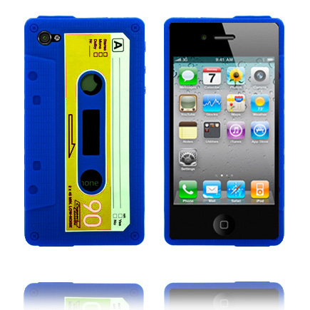 Kasetti Suojakuori (Sininen) iPhone 4 Silikonikuori