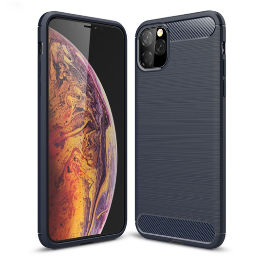 Carbon Flex iPhone 11 Pro Max kuoret - Tummansininen
