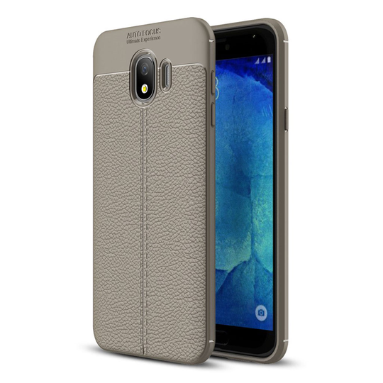 Samsung Galaxy J4 (2018) litsi tuntuinen pehmeä suojakotelo - Harmaa