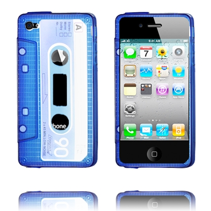Kasetti Suojakuori Semi-Läpikuultava (Sininen) iPhone 4 Silikonikuori