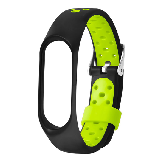 Xiaomi Mi Smart Band 4 bi-color silicone watch band - Black / Green