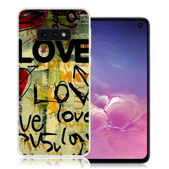 Samsung Galaxy S10e kuviollinen suojakotelo - LOVE kuviollinen