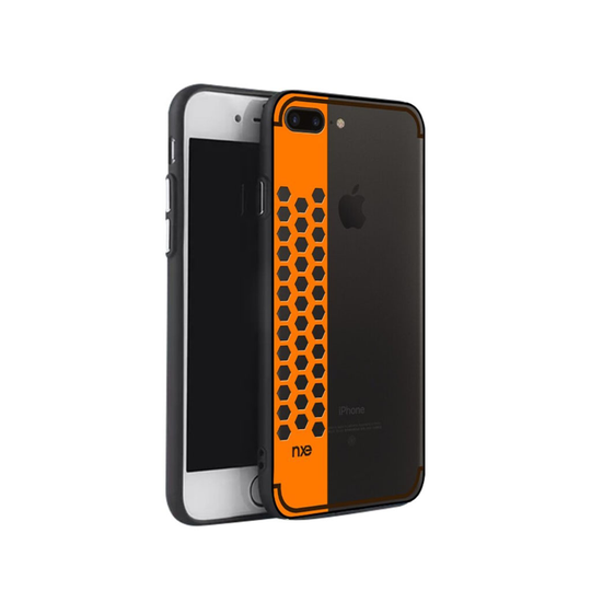 NXE iPhone 7 Plus ja 8 Plus hunajakennokuvioitu suojakuori - Oranssi
