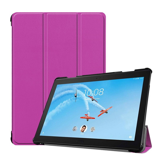 Lenovo Tab P10 tuki nahkainen flip suojakotelo - Violetti