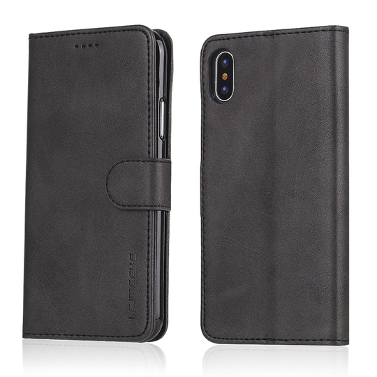LC.IMEEKE iPhone X klassinen suojakotelo - Musta
