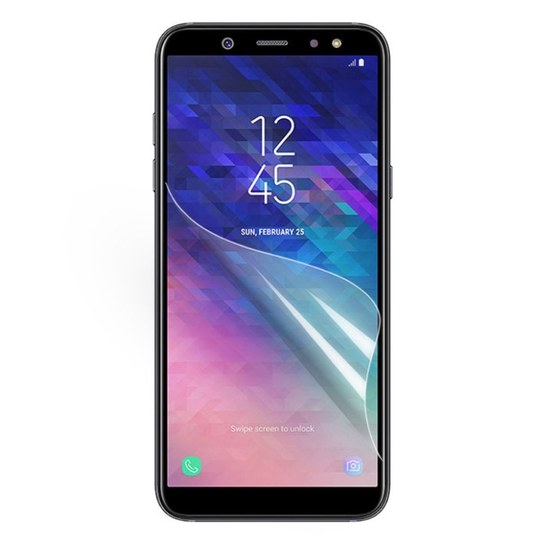 Samsung Galaxy A6 (2018) kirkas pintainen pehmeä LCD näyttö suojakalvo - Transparentti