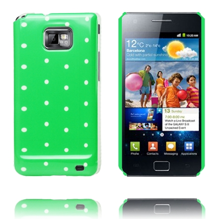 Dots & Colors (Vihreä) Samsung Galaxy S2 Suojakuori